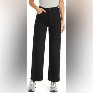Black Madewell The Curvy Perfect Vintage Wide-Leg Jean